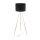 Lampadaire tripode 160 cm métal tissu E27 or noir