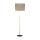 Lampadaire petit 160 cm métal tissu E27 en or brun