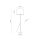 Lampadaire petit 160 cm métal tissu E27 en or brun