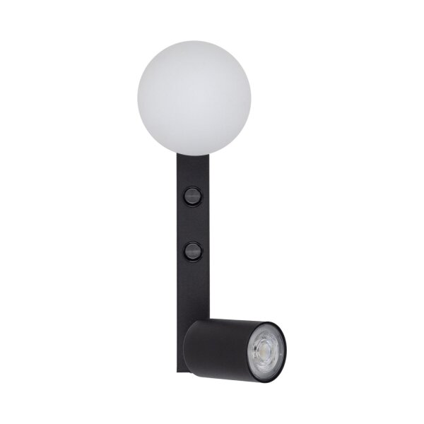 Spot mural avec interrupteur H : 35 cm GU10 + G9 verre métal