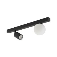 Deckenstrahler Glas Metall 49 cm Schwarz Wei&szlig; GU10...