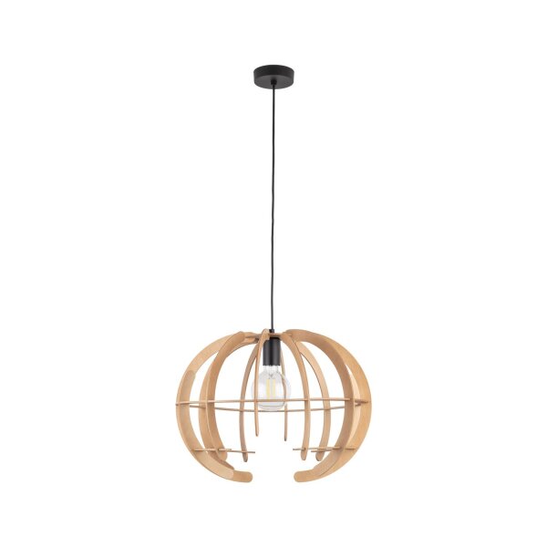 Hängeleuchte Holz Ø 46 cm H: max. 160 cm verstellbar E27
