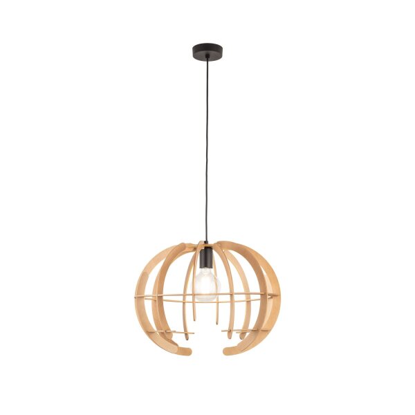 Hängeleuchte Holz Ø 46 cm H: max. 160 cm verstellbar E27