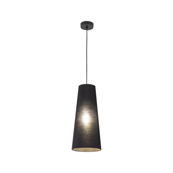 Hängeleuchte Schwarz Ø 20 cm H: max. 180 cm Stoff E27