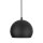 Suspension métal E27 ronde Ø 17 cm ajustable Noir Boule