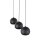 Pendelleuchte Schwarz 3-flammig E27 L: 81 cm höhenverstellbar