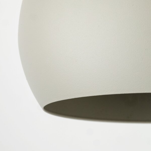 Lampe à suspendre ronde en métal Ø 17 cm étroite E27 Beige Rétro Design