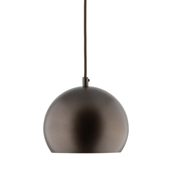 Pendelleuchte Braun Metall rund Ø 17 cm klein E27 Kugel