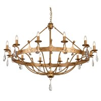 Lustre CAMELOT 10 or Ø116cm raccourcissable Lampe