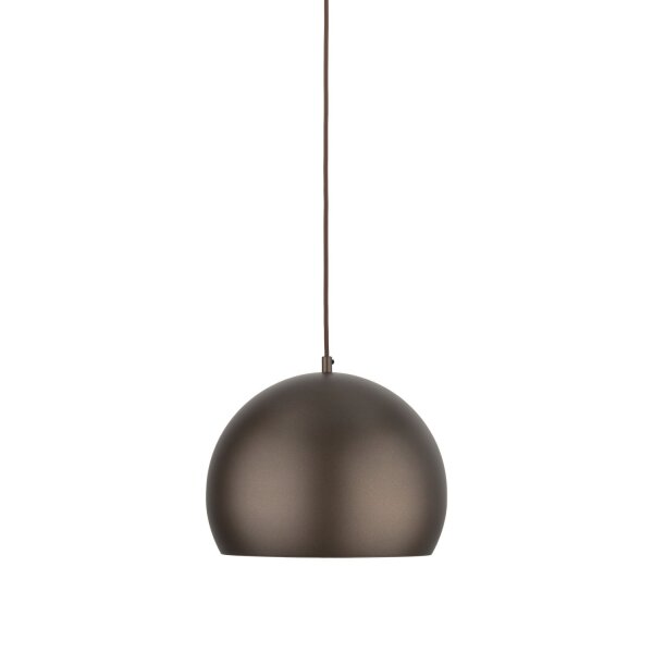 Runde Hängelampe Metall Ø 27 cm E27 Braun Retro Design