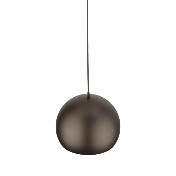 Runde Hängelampe Metall Ø 27 cm E27 Braun Retro Design