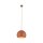 Lampe à suspendre métal ronde Ø 27 cm rouge réglable E27 boule rétro