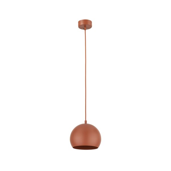 Suspension Métal Rouge Ø 17 cm rond E27 Boule Abat-jour