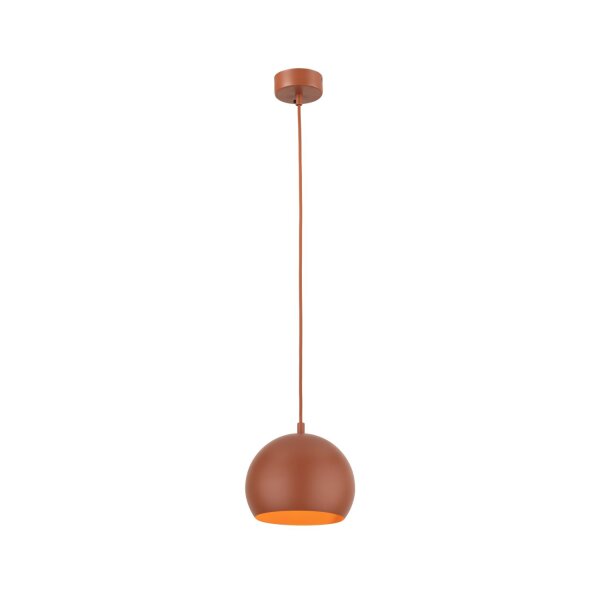 Suspension Métal Rouge Ø 17 cm rond E27 Boule Abat-jour