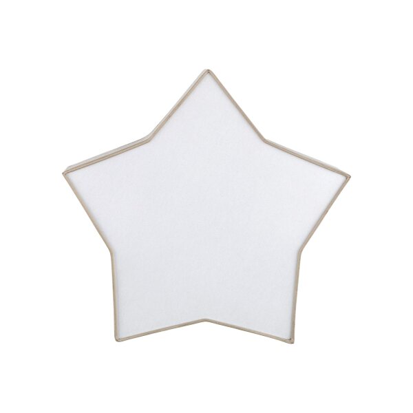 Lampe pour chambre denfant Lin 45 cm de long Étoile Blanc Beige 2x E27