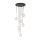 Suspension verre métal H : max. 97 cm réglable 7x G9