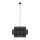 Pendelleuchte Schwarz Stoff Ø 50 cm H: max. 160 cm 3x E27