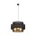 Pendelleuchte Schwarz Stoff Ø 50 cm H: max. 160 cm 3x E27