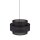 Pendelleuchte Schwarz Stoff Ø 50 cm H: max. 160 cm 3x E27