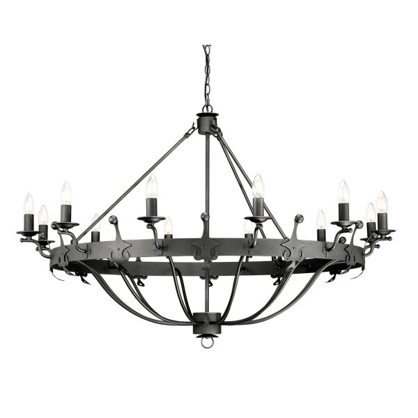 Kronleuchter CAMELOT 10 Graphit Ø116cm kürzbar