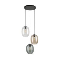 Hängelampe Rauchglas H: max. 110 cm Ø 45 cm...