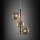 Pendelleuchte Rauchglas Metall B: 23cm in Gold Bernstein MIEKE