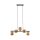 Lampe à suspendre verre fumé métal hauteur réglable 5x G9