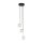 Suspension 3 flammes réglable verre métal Ø 25 cm G9