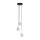 Suspension 3 flammes réglable verre métal Ø 25 cm G9