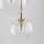 Suspension 3 flammes réglable verre métal Ø 25 cm G9