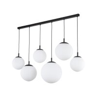 Hängelampe Glas Metall 130 cm lang H: max. 175 cm 6x...