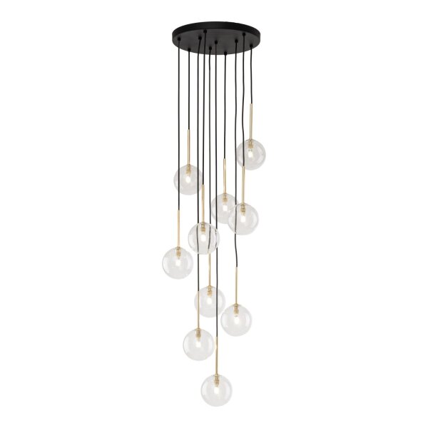 Hängeleuchte Kugel Metall Glas H: max. 145 cm verstellbar
