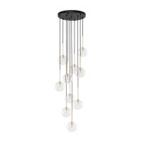 Suspension boule métal verre H : max. 145 cm...