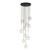 Suspension boule métal verre H : max. 145 cm...
