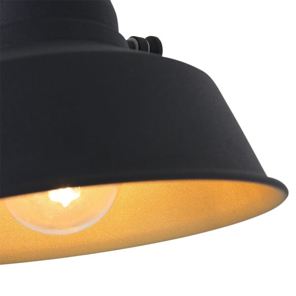 Wandstrahler mit Stecker Metall T:36 cm E27 beweglich