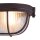 Deckenlampe Riffelglas Metall Braun L:21 cm Industrie