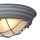 Plafonnier industriel métal verre gris blanc Ø29 cm E27