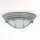 Plafonnier industriel métal verre gris blanc Ø29 cm E27