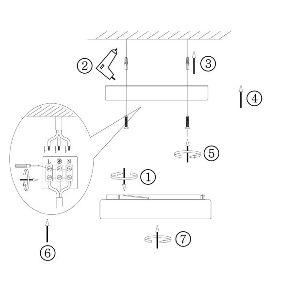 Plafonnier LED rond verre métal IP44 Ø18 cm 12 W