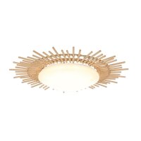 LED Deckenleuchte Holz Kunststoff in Natur Weiß...