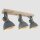 Deckenstrahler Holz Metall Grau 59 cm E27 beweglich