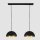 Longue lampe à suspendre métal noir or 140 cm E27