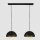 Longue lampe à suspendre métal noir or 140 cm E27