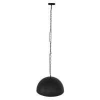 Lampe à suspendre ronde en métal noir et or...