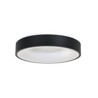 Plafonnier rond &agrave; LED Noir Blanc &Oslash;38 cm 30...