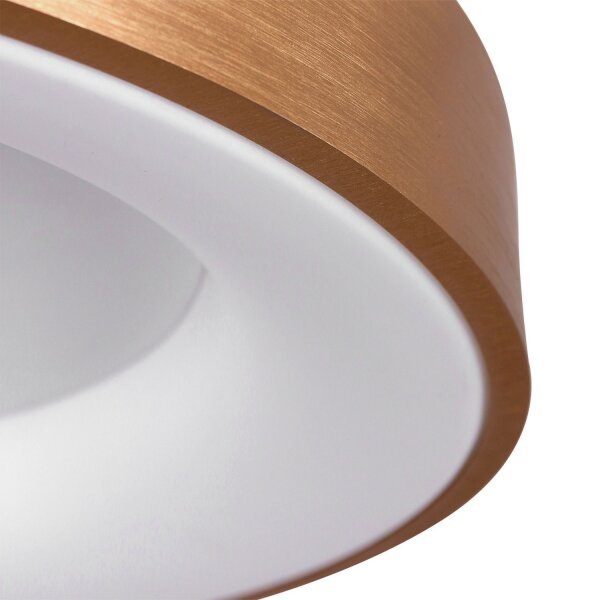 LED Deckenleuchte Metall Kunststoff in Gold Weiß 40 W