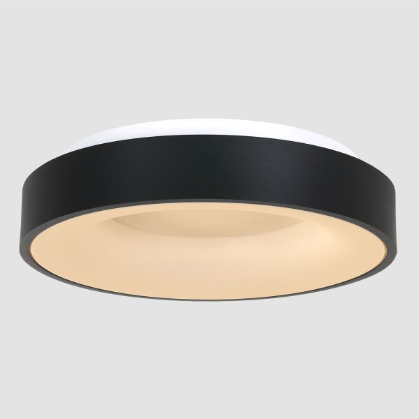 Schwarze LED Deckenlampe Metall Kunststoff 40 W 2700 K