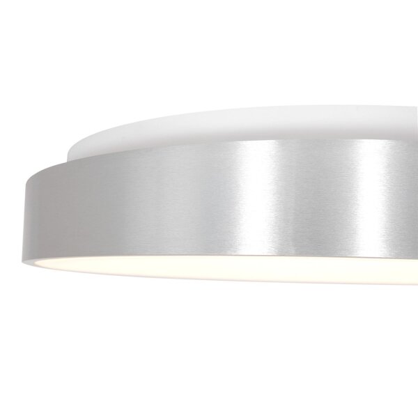 LED Deckenlampe Metall Kunststoff in Silber Weiß 2700 K