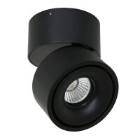 Spot de plafond LED métal noir Ø78 cm rond...