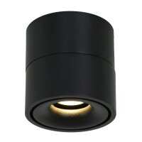 Spot de plafond LED métal noir Ø78 cm rond...